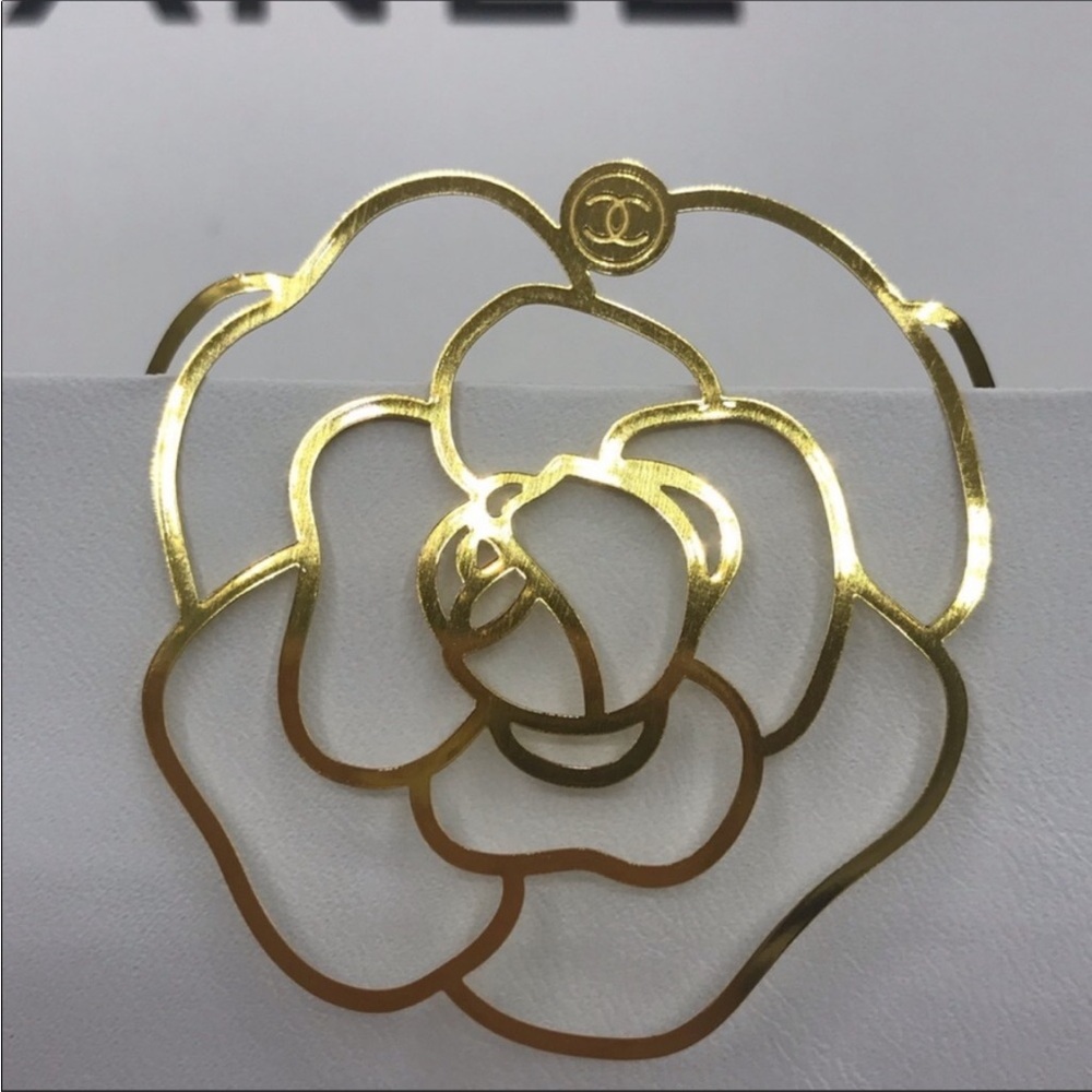 Chanel Gold Rose Brooch